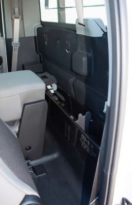 Image showing 5 th DU-HA Behind-the-Seat Storage fits 2017-2026 Ford F250 F350 F450 F550 Regular Cab, Black