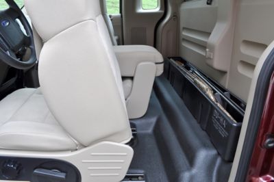 Image showing 5 th DU-HA 2 Gun Rack and Organizer Truck Storage Container for Ford 2004-08 F-150 Reg Cab, Black