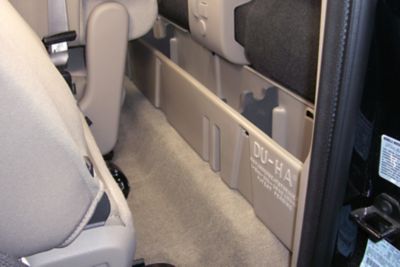 Image showing  2 Gun Rack and Organizer Truck Storage Container for 2008-2016 Ford F-250-550 Super Duty Crew and Reg Cab, Black