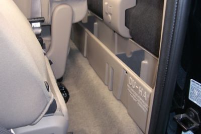 Image showing  2 Gun Rack and Organizer Truck Storage Container for 2008-2016 Ford F-250-550 Super Duty Crew and Reg Cab, Black