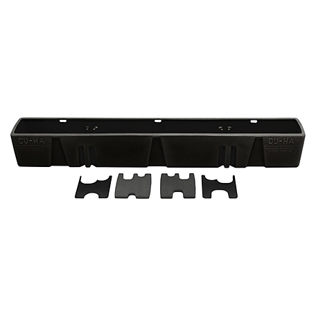 DU-HA Gun Rack and Organizer Truck Storage Container for Ford 2000-2007 Super Duty Crew and Reg Cab, Black