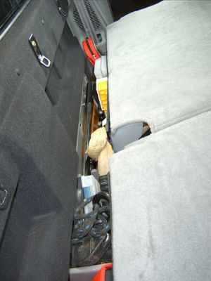 Image showing  2 Gun Rack and Organizer Truck Storage Container for Ford 2000-2007 Super Duty Crew and Reg Cab, Black