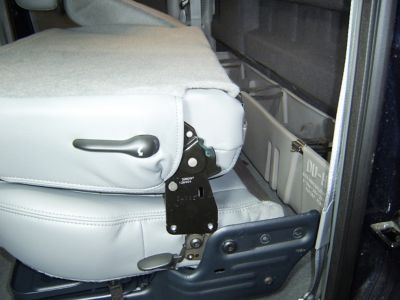 Image showing  2 Gun Rack and Organizer Truck Storage Container for Ford 2000-2007 Super Duty Crew and Reg Cab, Black