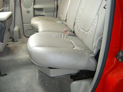 Image showing 9 th DU-HA Under Seat Storage fits 02-24 Ram 1500 & 03-26 2500 3500 Quad Cab/Crew Cab (Classic Body) w/o Factory Subwoofer, Brown