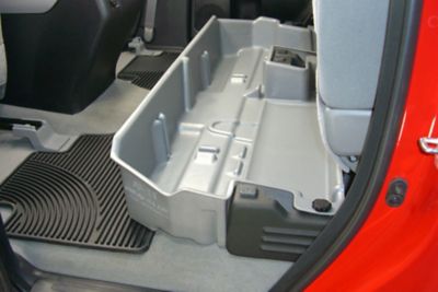 Image showing  2 Gun Underseat Truck Storage Case for 2007-2021 Toyota Tundra Double Cab (Does Not Fit with Factory Subwoofer), Black