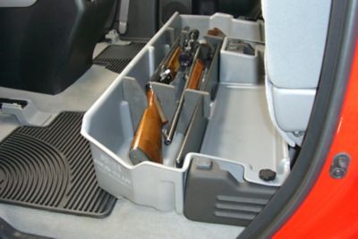 Image showing 5 th DU-HA 2 Gun Underseat Truck Storage Case for 2007-2021 Toyota Tundra Double Cab (Does Not Fit with Factory Subwoofer), Black