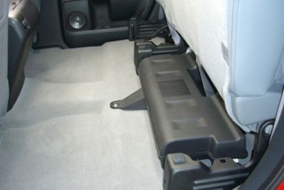 Image showing  2 Gun Underseat Truck Storage Case for 2007-2021 Toyota Tundra Double Cab (Fits with Factory Subwoofer), Black