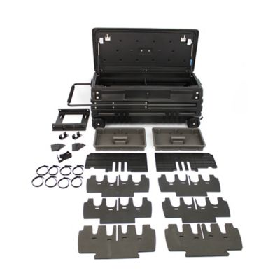 DU-HA Squad Box Lockable Storage with Internal Latch and Slide Bracket for Vehicles, Black