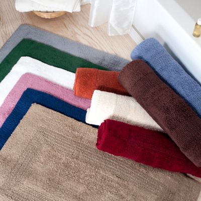 Image showing 3 th Lavish Home Cotton Shower Bath Mats, 35 in. x 22 in., 2-Pack
