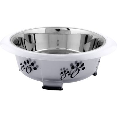 Iconic Pet Color Splash Designer Oval-Shaped Non-Skid Stainless Steel Fusion Pet Bowl, 1 pk., 52403