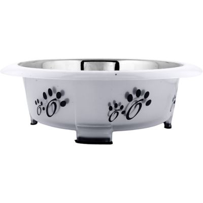 Image showing  Color Splash Designer Oval-Shaped Non-Skid Stainless Steel Fusion Pet Bowl, 1-Pack, 52403