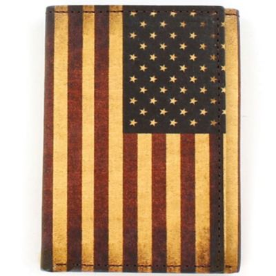 Nocona Vintage American Flag Trifold Wallet