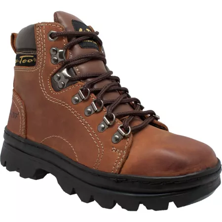 Women's AdTec Leather Hiking Boots Brown 6 in. Women's Hiking Boots