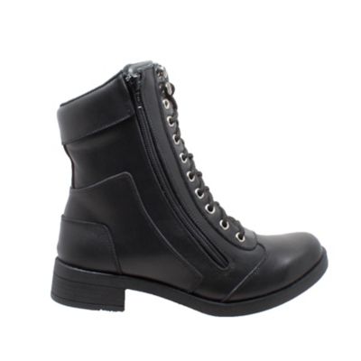 Image showing  Women's Soft Toe Zipper Biker Boots, 8 in.