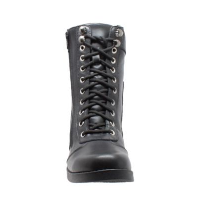 Image showing  Women's Soft Toe Zipper Biker Boots, 8 in.