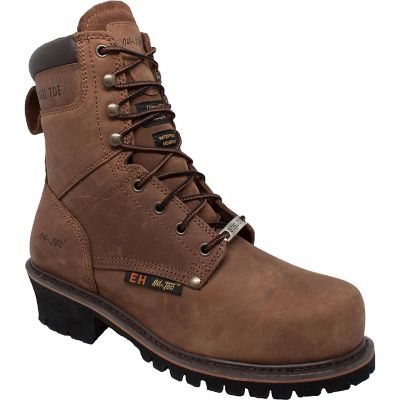 AdTec Men's 9 in. Waterproof Steel Toe Logger Boots, Black, 9491-W130 ...