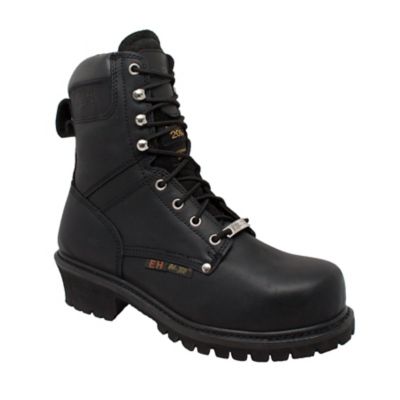 Image showing  Men's Steel Toe Waterproof Logger Boots, Black, 9 in.