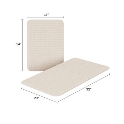 Image showing  Memory Foam Shower Bath Mats, 2-Pack