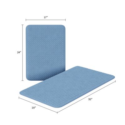 Image showing  Memory Foam Shower Bath Mats, 2-Pack