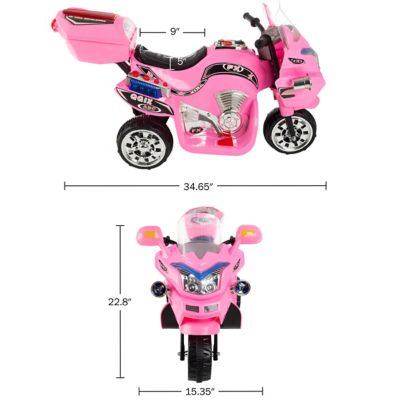 Image showing  6V Rockin' Rollers 3-Wheel Battery-Powered FX Ride-On Sport Bike, Pink