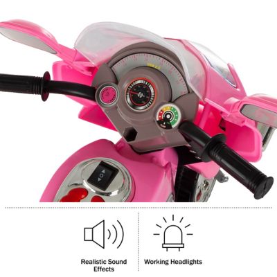 Image showing  6V Rockin' Rollers 3-Wheel Battery-Powered FX Ride-On Sport Bike, Pink