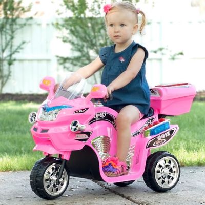 Image showing  6V Rockin' Rollers 3-Wheel Battery-Powered FX Ride-On Sport Bike, Pink