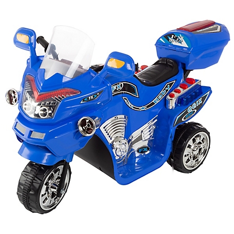 Lil' Rider Rockin' Rollers 3-Wheel Battery-Powered FX Ride-On Sport Bike, Blue