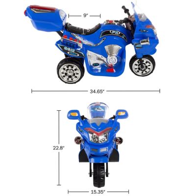 Image showing  6V Rockin' Rollers 3-Wheel Battery-Powered FX Ride-On Sport Bike, Blue