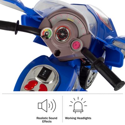 Image showing  6V Rockin' Rollers 3-Wheel Battery-Powered FX Ride-On Sport Bike, Blue