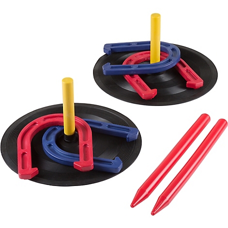 2 in 1 Horseshoe & Ring Toss Game Set Outdoor Game for Family - Horseshoe  Set Best Yard Party Lawn Beach Games Perfect for Adults, Kids