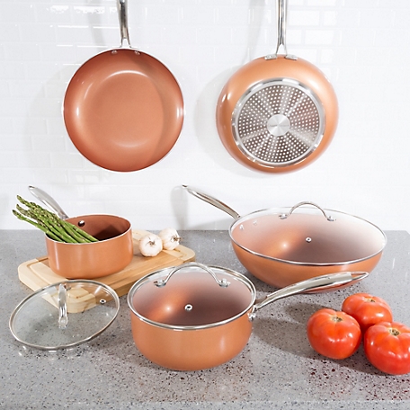 Classic Cuisine Cookware Set with 2-Layer Non-Stick Ceramic Coating, 8 pc.