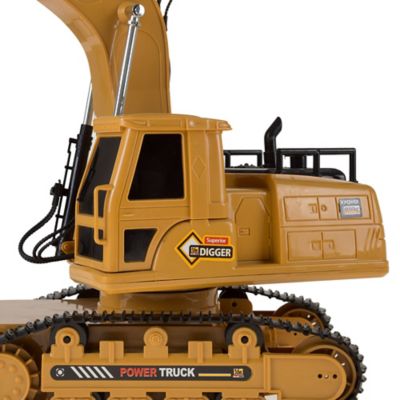 R/C Construction Excavator Backhoe Loader Tractor Remote Control Toy Kid H9J1 