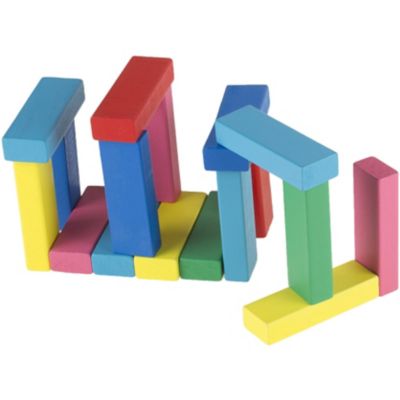 Image showing 5 th Hey! Play! Classic Wooden Blocks Stacking Game, 48 pc.