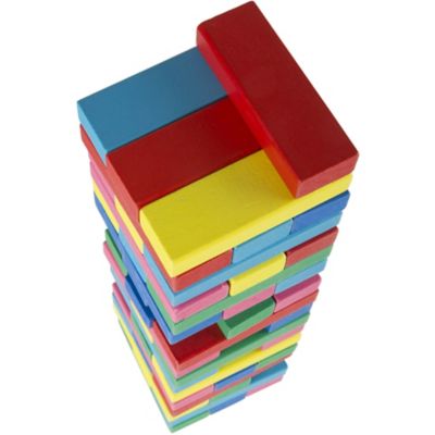 Image showing 6 th Hey! Play! Classic Wooden Blocks Stacking Game, 48 pc.