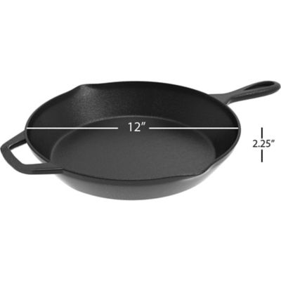 Image showing  12 in. Pre-Seasoned Cast-Iron Skillet