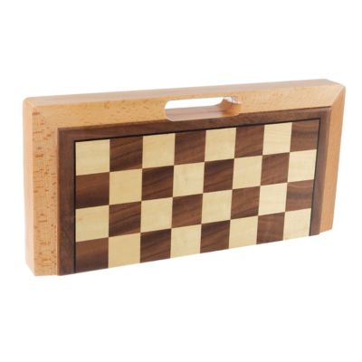 Image showing 9 th Hey! Play! Deluxe Wooden 3-in-1 Chess, Backgammon and Checkers Set, 2 Players, For Ages 5+