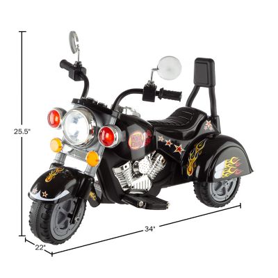Image showing  6V 3-Wheel Trike Chopper Motorcycle Ride-On Toy, Black