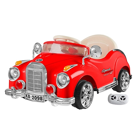 Lil' Rider Classic Car Coupe Ride-On Toy with Remote Control and Sound, Battery Powered, Red