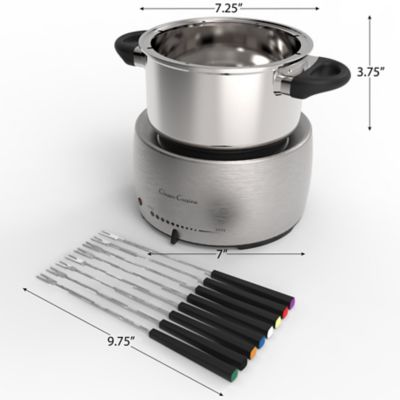 Image showing  Stainless Steel Electric Fondue Pot Set, 11 pc.