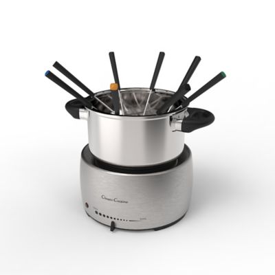 Image showing 5 th Classic Cuisine Stainless Steel Electric Fondue Pot Set, 11 pc.