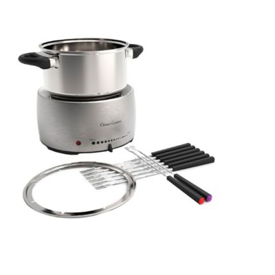 Image showing 6 th Classic Cuisine Stainless Steel Electric Fondue Pot Set, 11 pc.