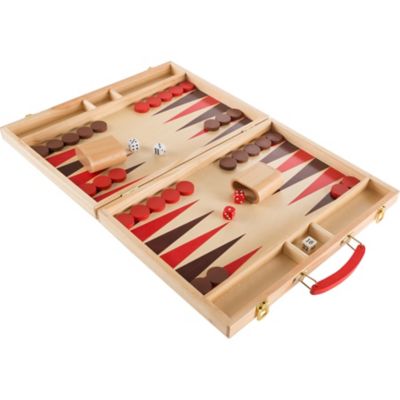 Hey! Play! Wooden Backgammon Board Game Set