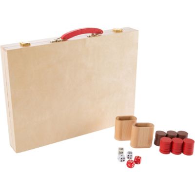 Image showing  Wooden Backgammon Board Game Set, 2 Players, For Ages 5+