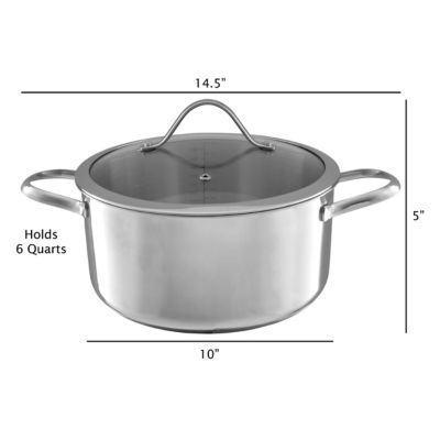 Image showing  6 qt. Stainless Steel Stockpot with Lid