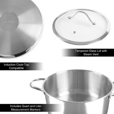Image showing  6 qt. Stainless Steel Stockpot with Lid