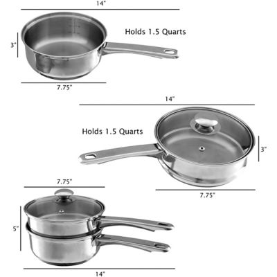 Image showing  6-Cup Stainless Steel Double Boiler