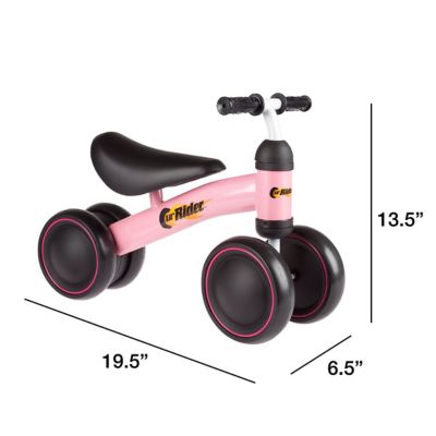Image showing  Mini Trike Ride-On with Easy Grip Handles, Enclosed-Wheels, No Pedals