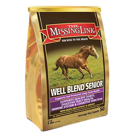 Absorbine The Missing Link Well Blend Senior Horse Supplement Powder, 5 lb. Bag, 50 Day Supply