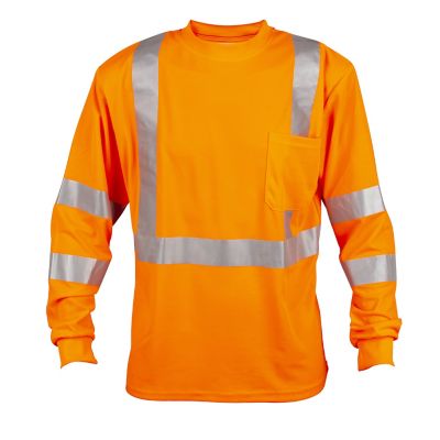 Image showing  Men's Hi-Vis Class 3 Cor-Brite Long-Sleeve Work Shirt, Orange