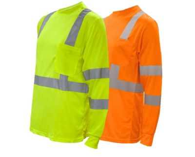 Image showing  Men's Hi-Vis Class 3 Cor-Brite Long-Sleeve Work Shirt, Orange